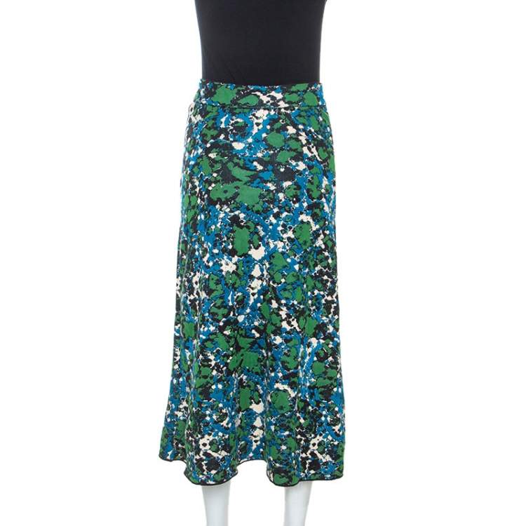Pre Owned M Missoni Multicolor Jacquard Knit A Line Skirt M
