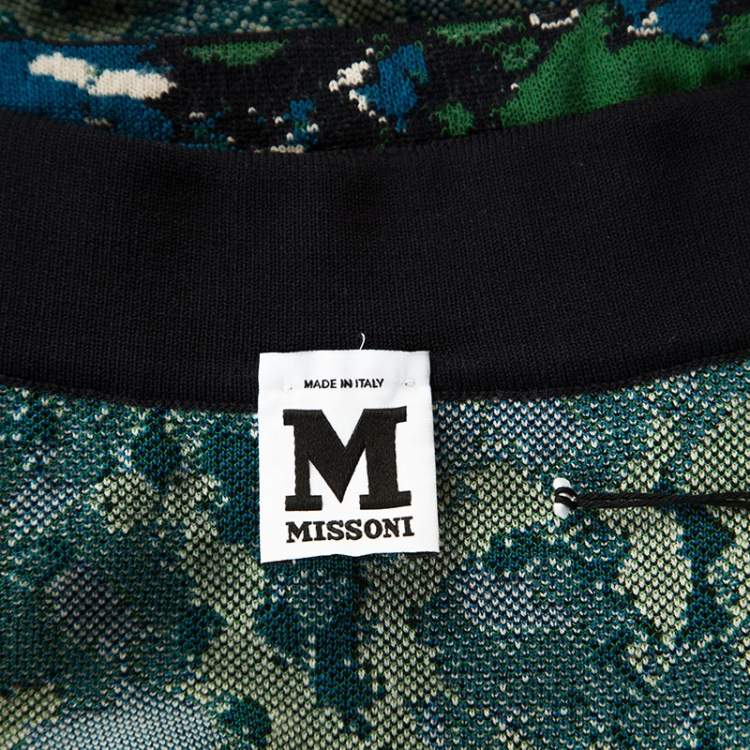 Pre Owned M Missoni Multicolor Jacquard Knit A Line Skirt M