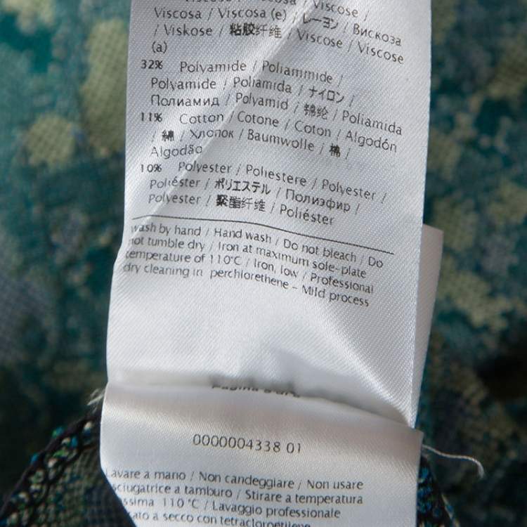 Pre Owned M Missoni Multicolor Jacquard Knit A Line Skirt M