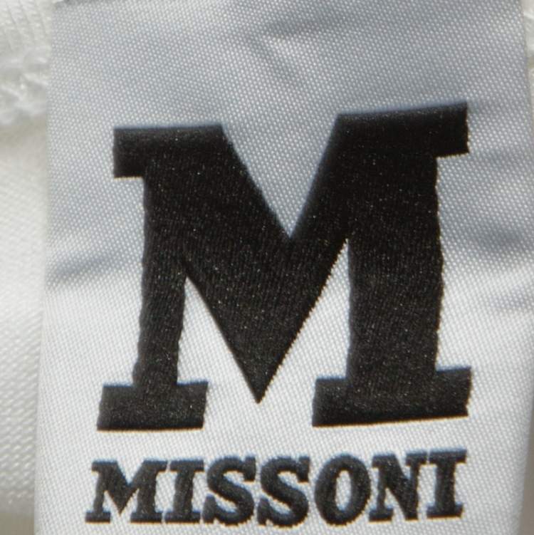 Pre Owned M Missoni White Jersey Sleeveless Tank Top M