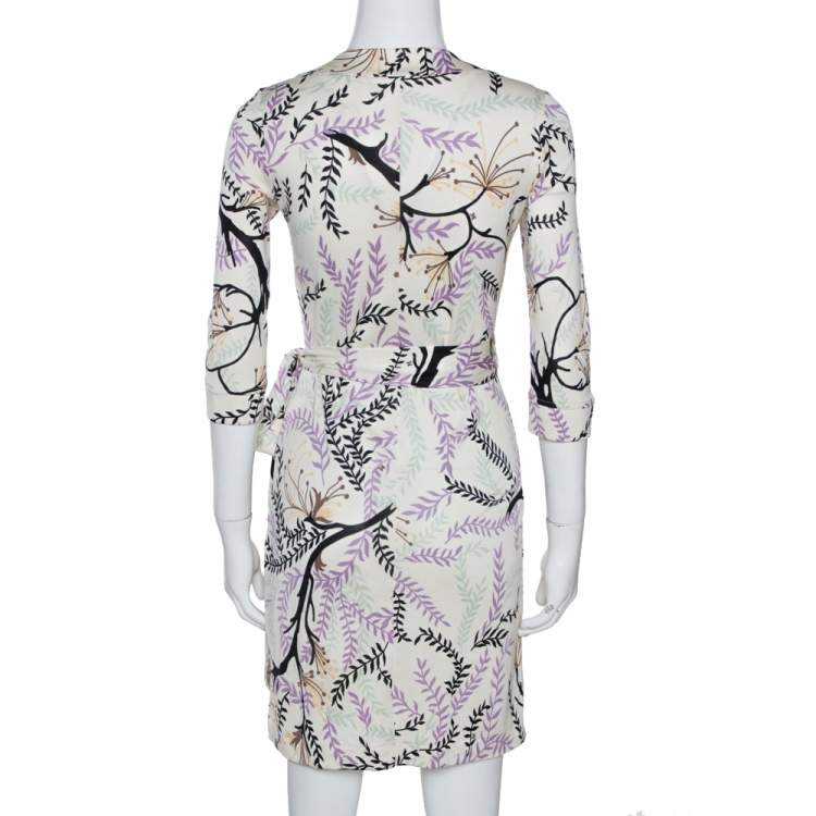 Pre Owned M Missoni Multicolor Printed Silk Jersey Wrap Dress S