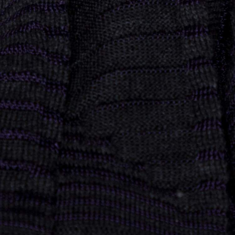 Pre Owned M Missoni Multicolor Striped Knit Shoulder Tie Detail Tunic M 