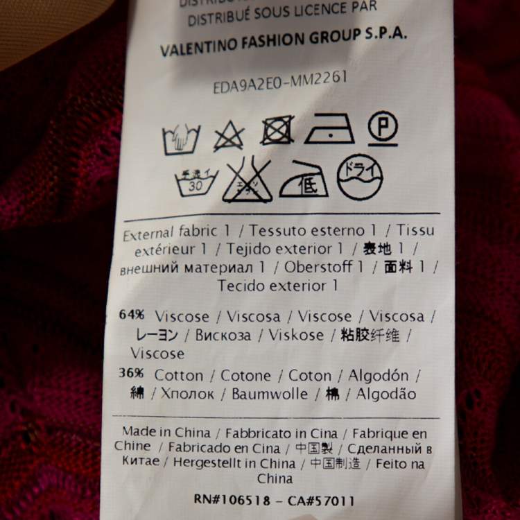 مملوكة مسبقًا M Missoni Pink Knit Scoop Neck Skater Dress S 