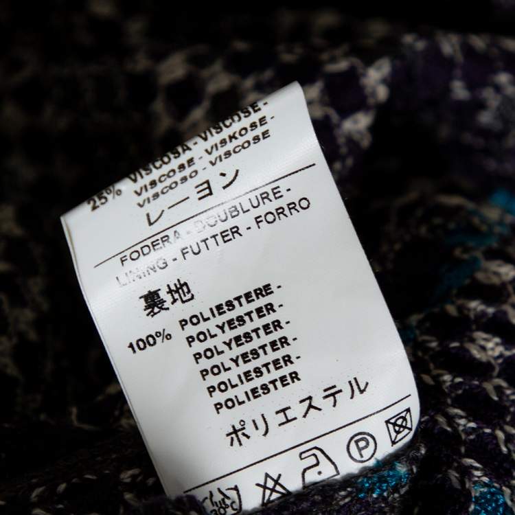 Pre Owned M Missoni Green Textured Merino Wool Knit Noodle Strap Dress M