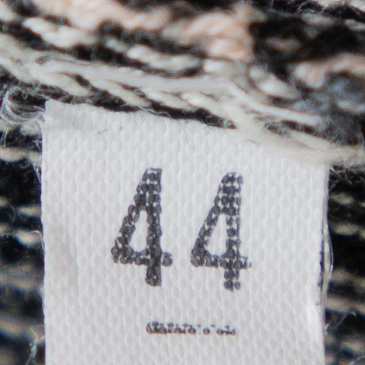 مملوكة مسبقًا M Missoni Monochrome Knit Button Front Cardigan M