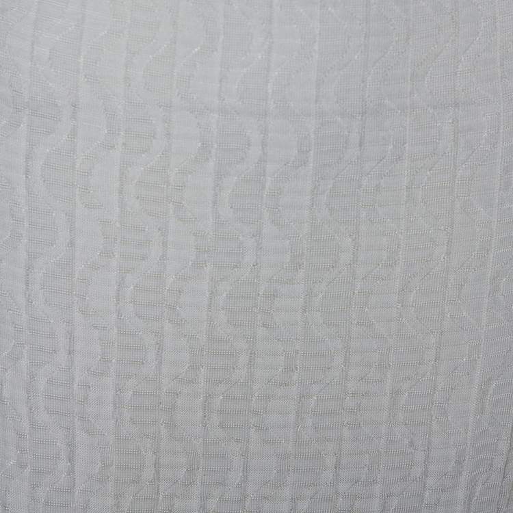 Pre Owned M Missoni White Patterned Knit Maxi Skirt M