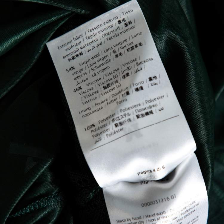 Pre Owned M Missoni Dark Green Patterned Knit Palazzo Pants S