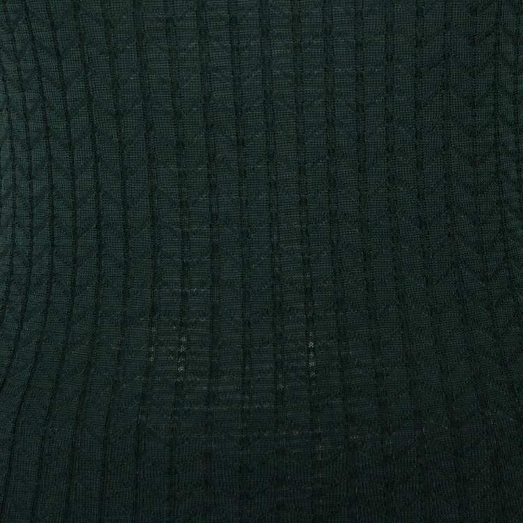 Pre Owned M Missoni Dark Green Patterned Knit Tank Top M
