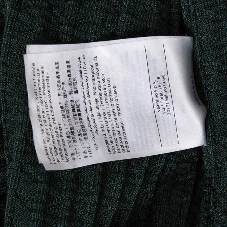 Pre Owned M Missoni Dark Green Patterned Knit Tank Top M