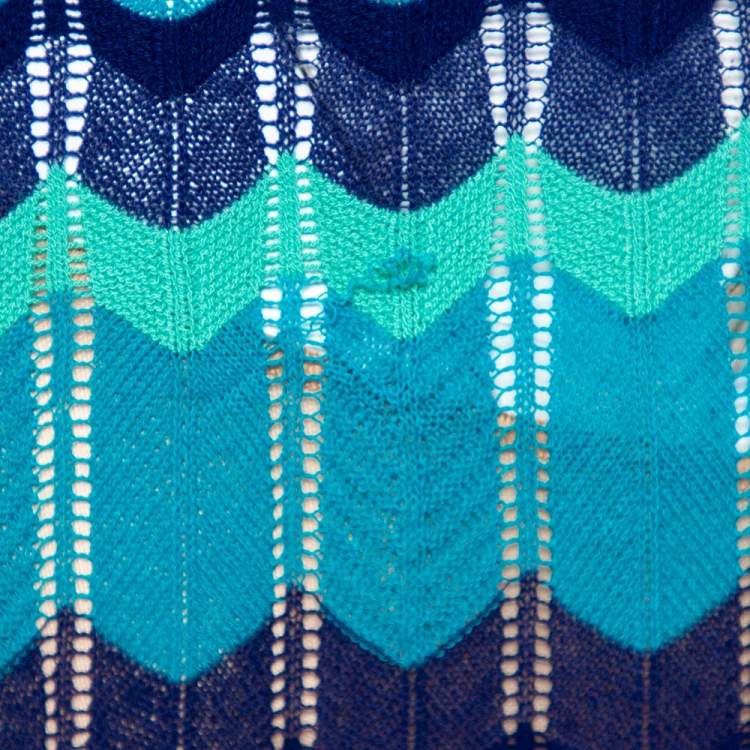 Pre Owned M Missoni Multicolor Patterned Lurex Knit Sleeveless Dress S