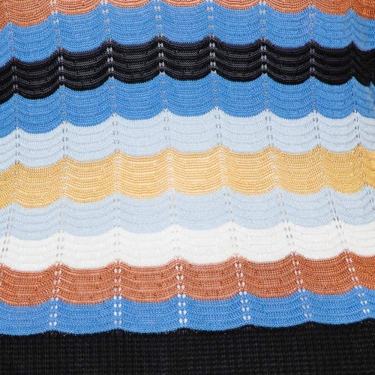 Pre Owned M Missoni Multicolor Patterned Knit Tank Top M