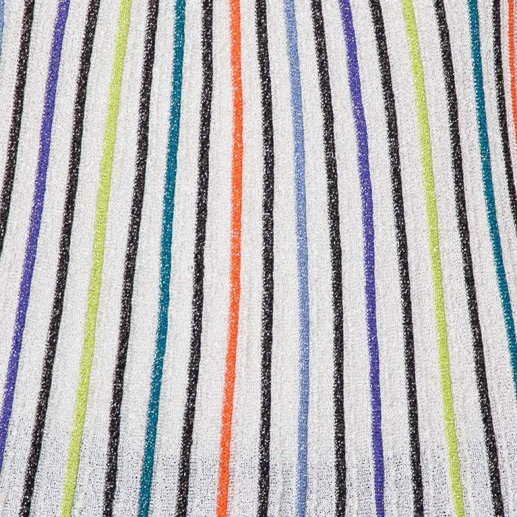 Pre Owned M Missoni Multicolor Striped Lurex Knit Tank Top M