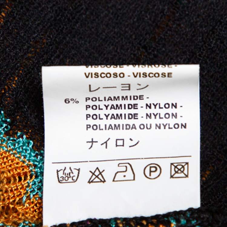 Pre Owned M Missoni Multicolor Patterned Knit Belted Mini Faux Wrap Dress S