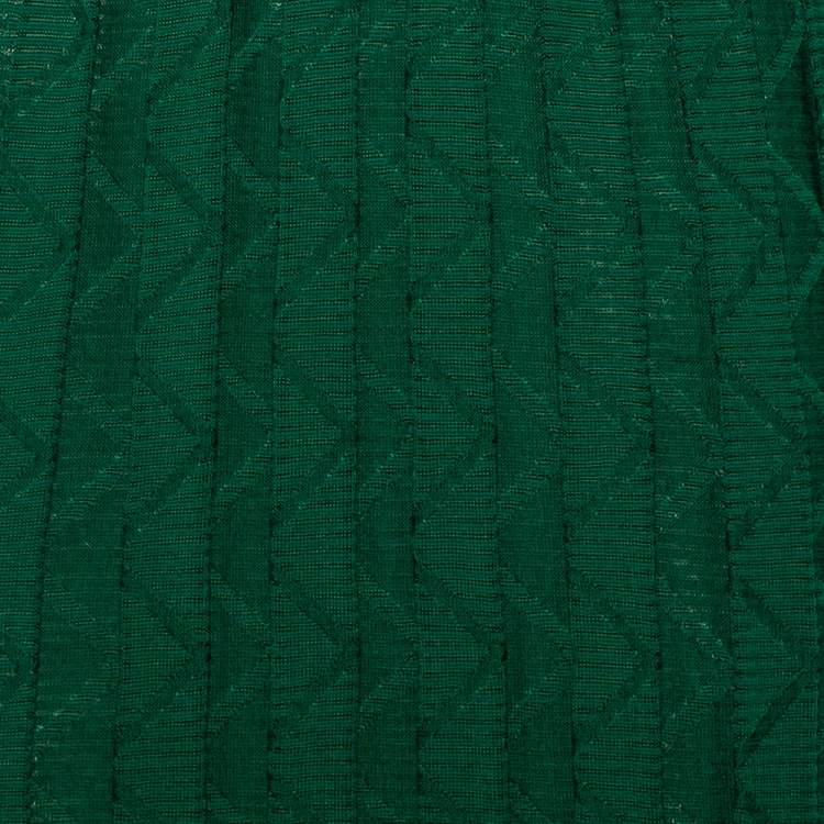 Pre Owned M Missoni Green Patterned Knit Midi Dress M