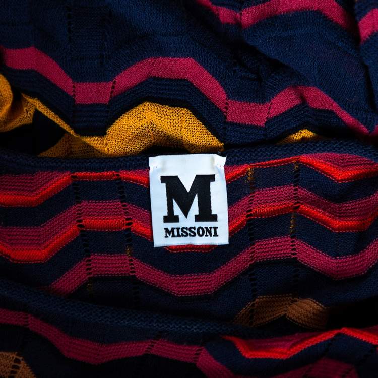 Pre Owned M Missoni Multicolored Knit Sleeveless Top M 