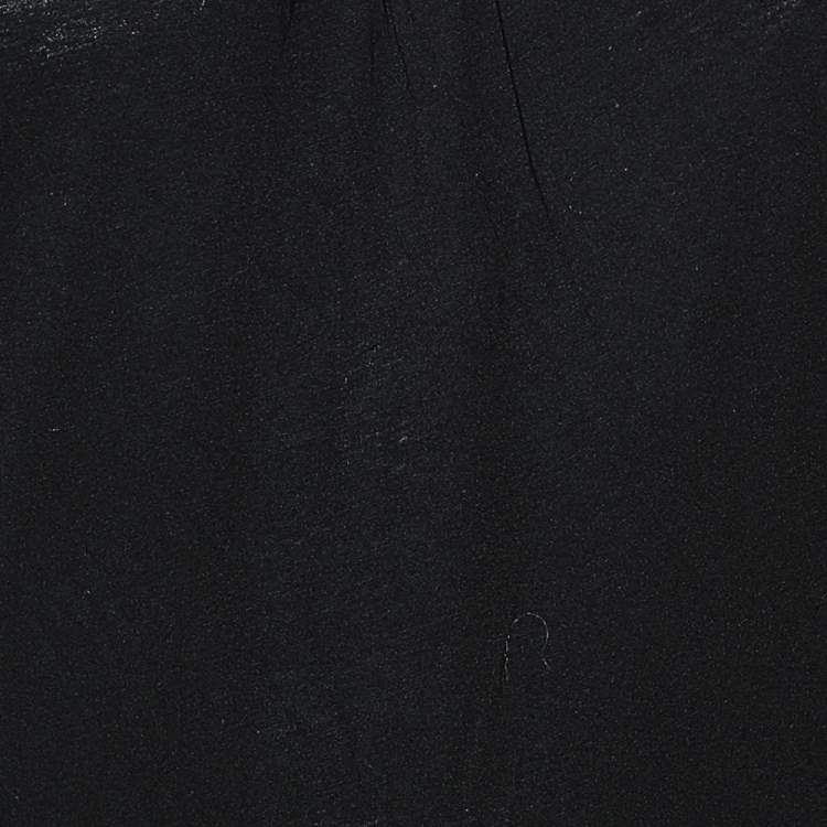 Pre Owned M Missoni Black Cotton Knit Contrast Overlay Detail T-Shirt S