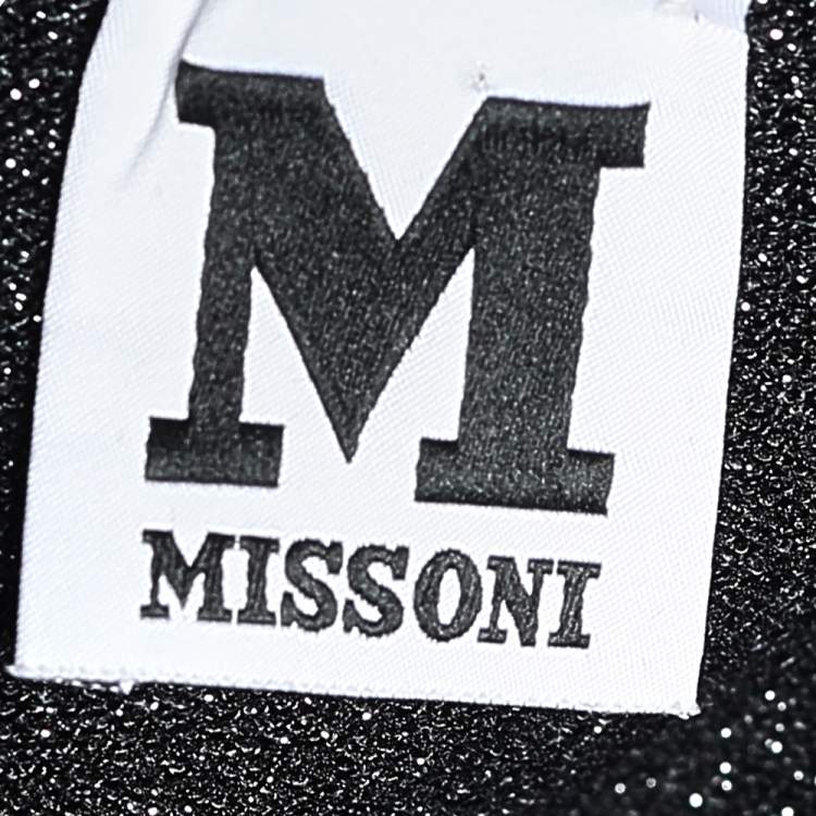 Pre Owned M Missoni Black Lurex Knit  Tank Top M