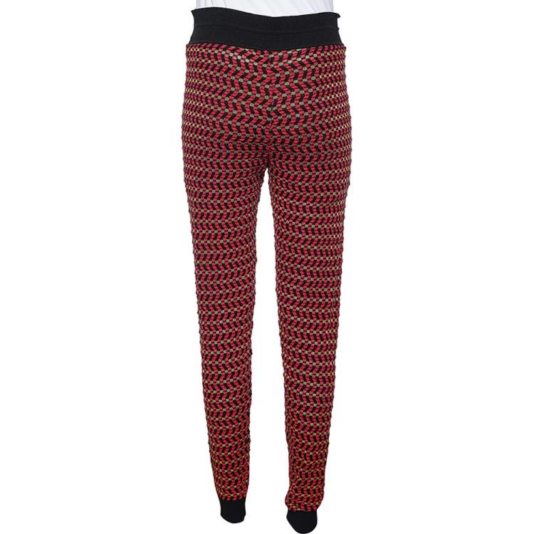 Pre Owned M Missoni Multicolor Patterned Knit Joggers M