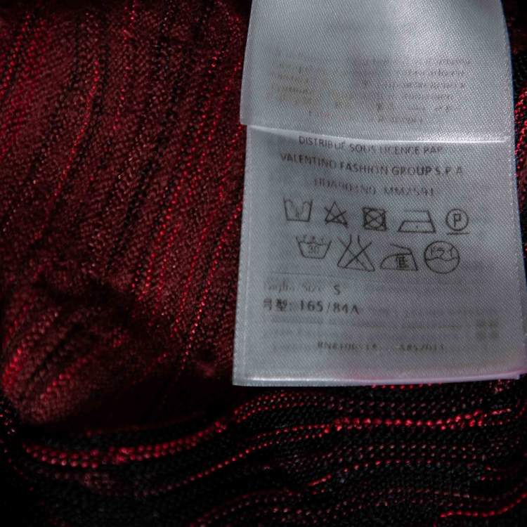 Pre Owned M Missoni Multicolor Wave Pattern Knit Oversized Top S
