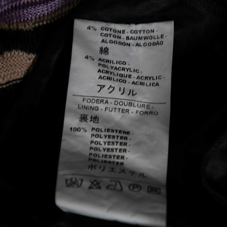 Pre Owned M Missoni Multicolored Merino Knitted Maxi Skirt L
