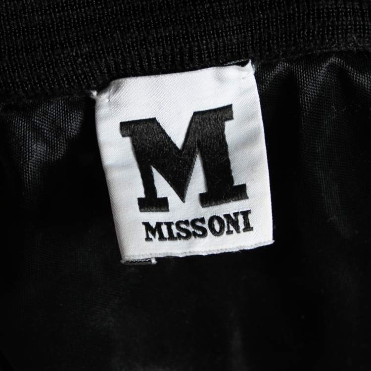 Pre Owned M Missoni Black Knit Maxi Skirt M