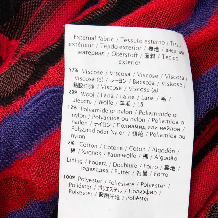 Pre Owned M Missoni Multicolored Knit Maxi Skirt M