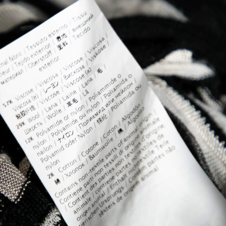 Pre Owned M Missoni Black and White Perforated Knit Sweater M