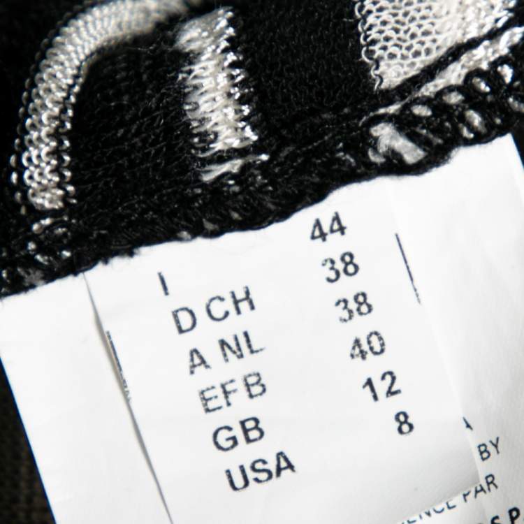Pre Owned M Missoni Black and White Perforated Knit Sweater M