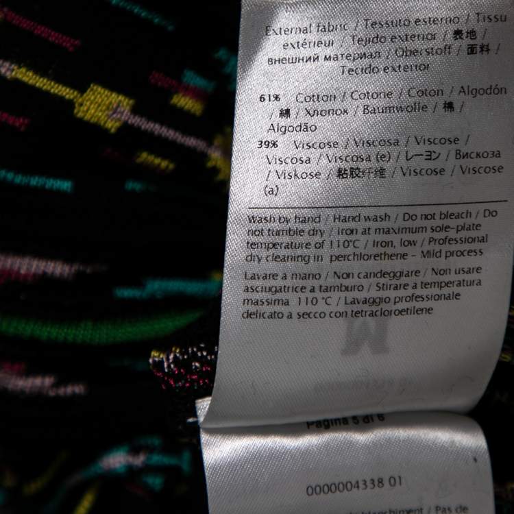 Pre Owned M Missoni Multicolor Perforated Pattern Knit Top S
