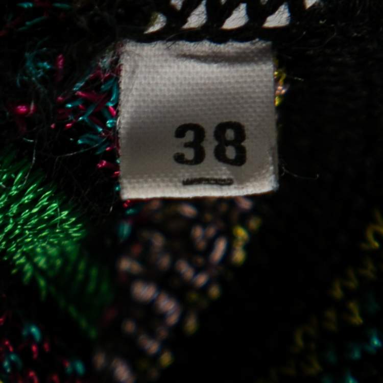 Pre Owned M Missoni Multicolor Perforated Pattern Knit Top S