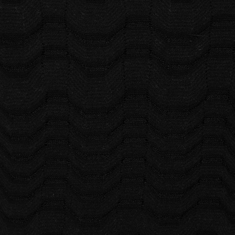 مملوكة مسبقًا M Missoni Black Patterned Knit Top S