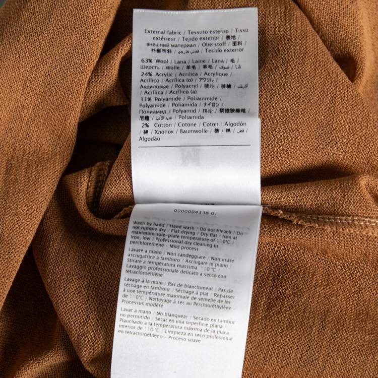 Pre Owned M Missoni Brown Patterned Wool Knit Top M