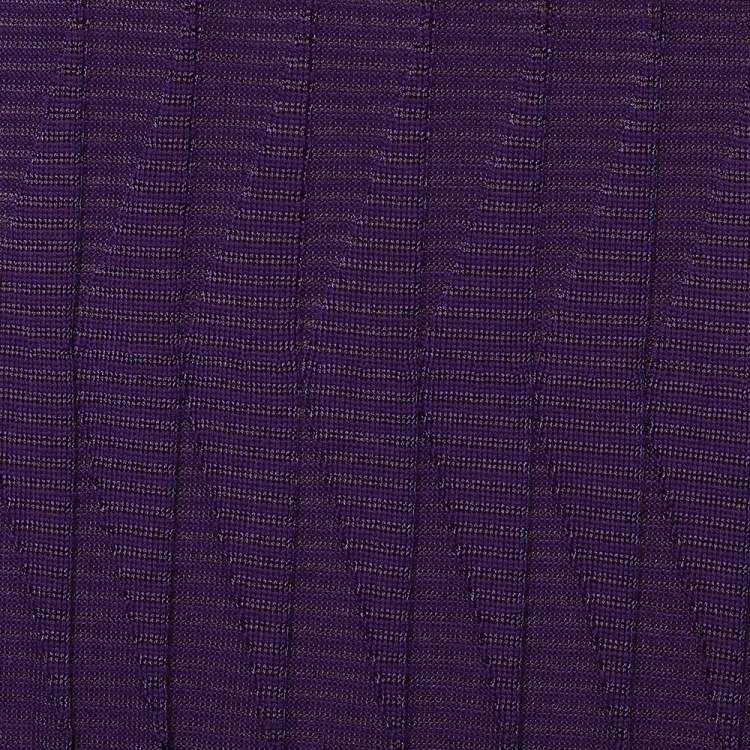Pre Owned M Missoni Purple Patterned Wool Knit Maxi Skirt L