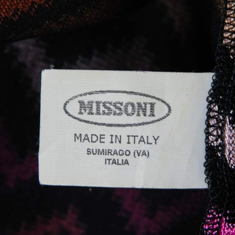 Pre Owned Missoni Multicolor Chevron Patterned Knit Shorts M