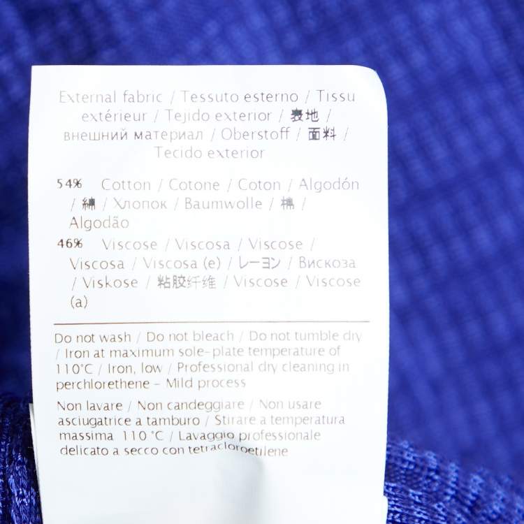 Pre Owned M Missoni Purple Textured Knit Open Front Cardigan XL