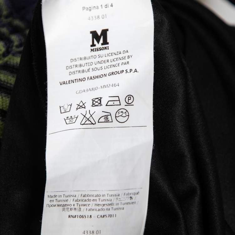 مملوكة مسبقًا M Missoni Multicolor Chevron Patterned Knit Mini dress S