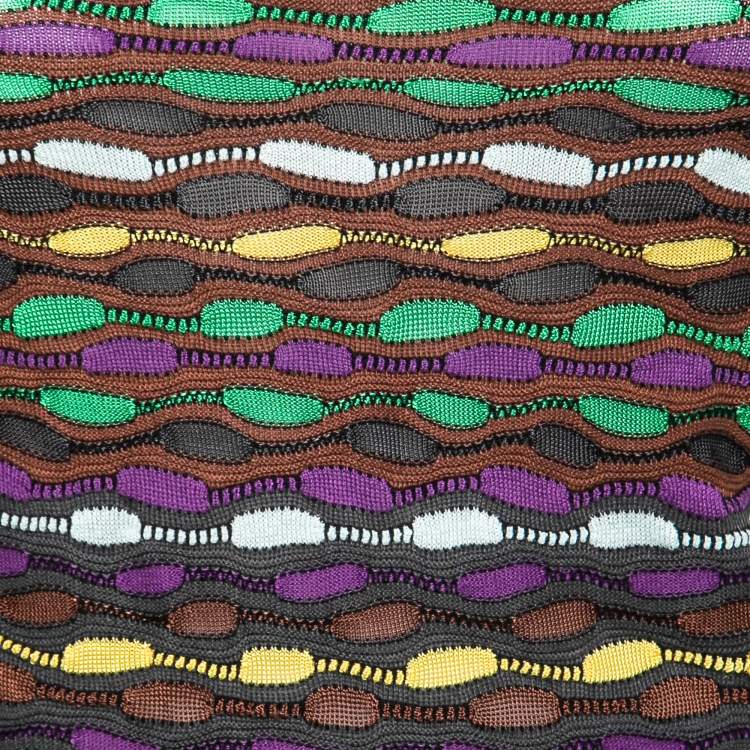 Pre Owned M Missoni Multicolor Patterned Knit Pullover Top S 