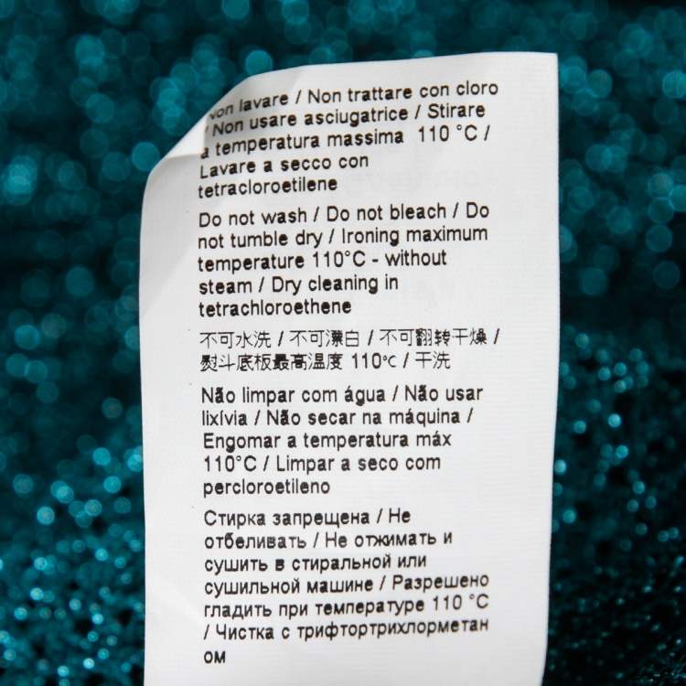 Pre Owned M Missoni Teal Blue Lurex Knit Tie-Fastening Long Cardigan L