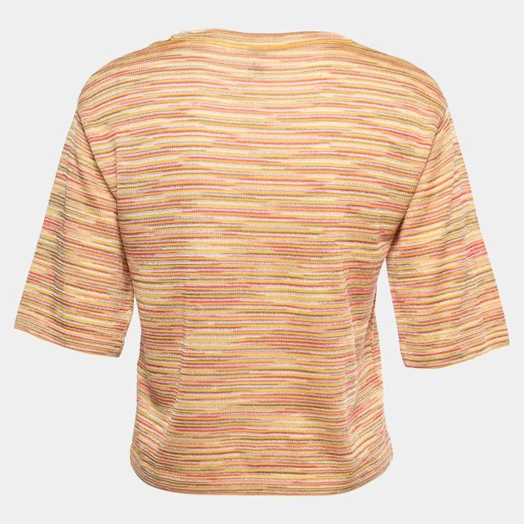 Pre Owned M Missoni Multicolor Patterned Knit Top S