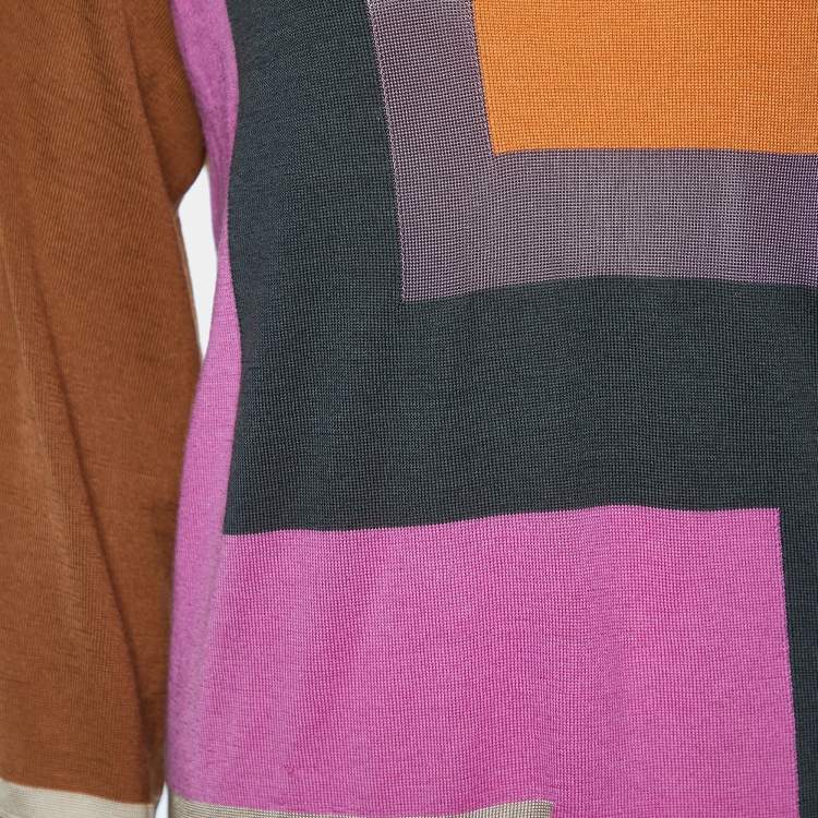 Pre Owned M Missoni Multicolor Wool Shift Dress M