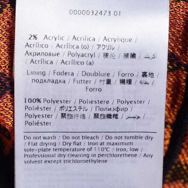 مملوكة مسبقًا M Missoni Multicolor Geometric Patterned Wool Knit Mini Dress S