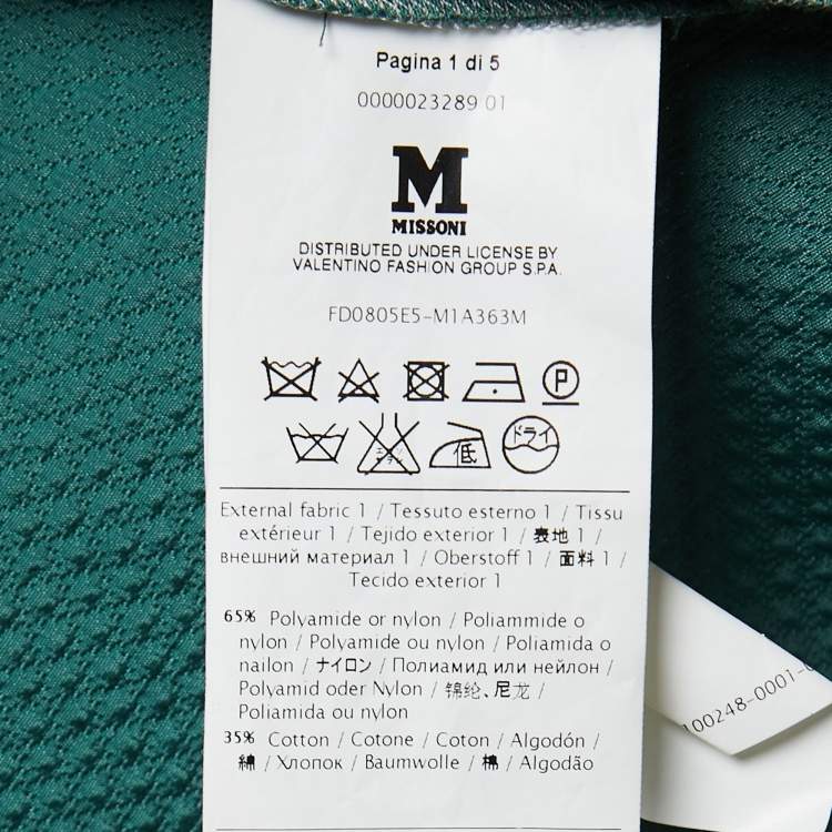 Pre Owned M Missoni Multicolor Knit Cut-Out Detail Colorblock Top S