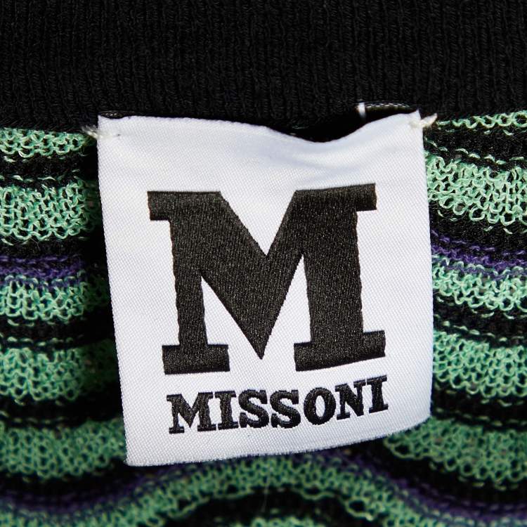 مملوكة مسبقًا M Missoni Multicolor Patterned Knit Mini Dress M