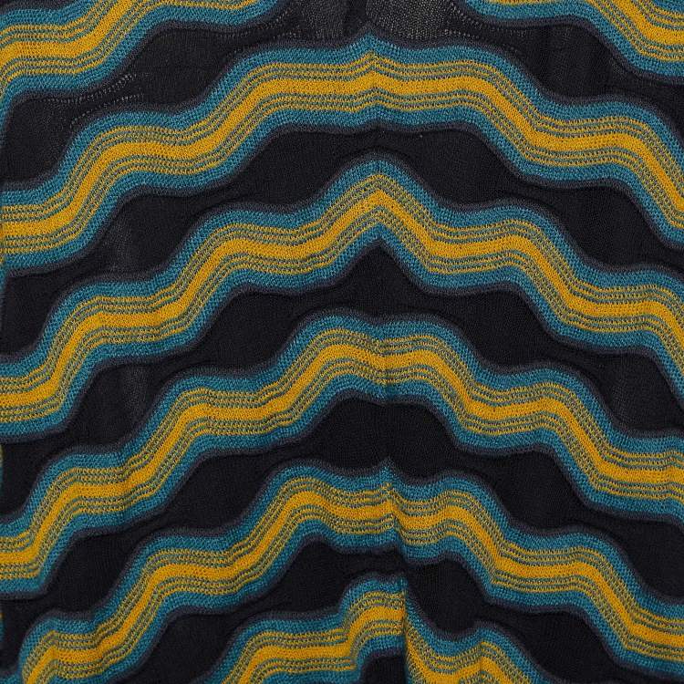 Pre Owned M Missoni Multicolor Patterned Knit Midi Dress M