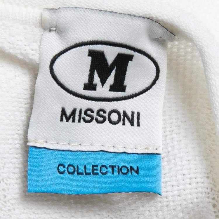 Pre Owned M Missoni Multicolor Patterned Knit Sleeveless Flared Mini Dress M
