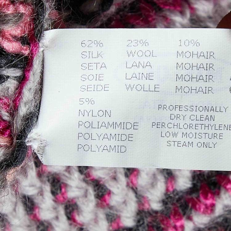 Pre Owned  Missoni Multicolor Wool & Mohair Knit Shift Dress M
