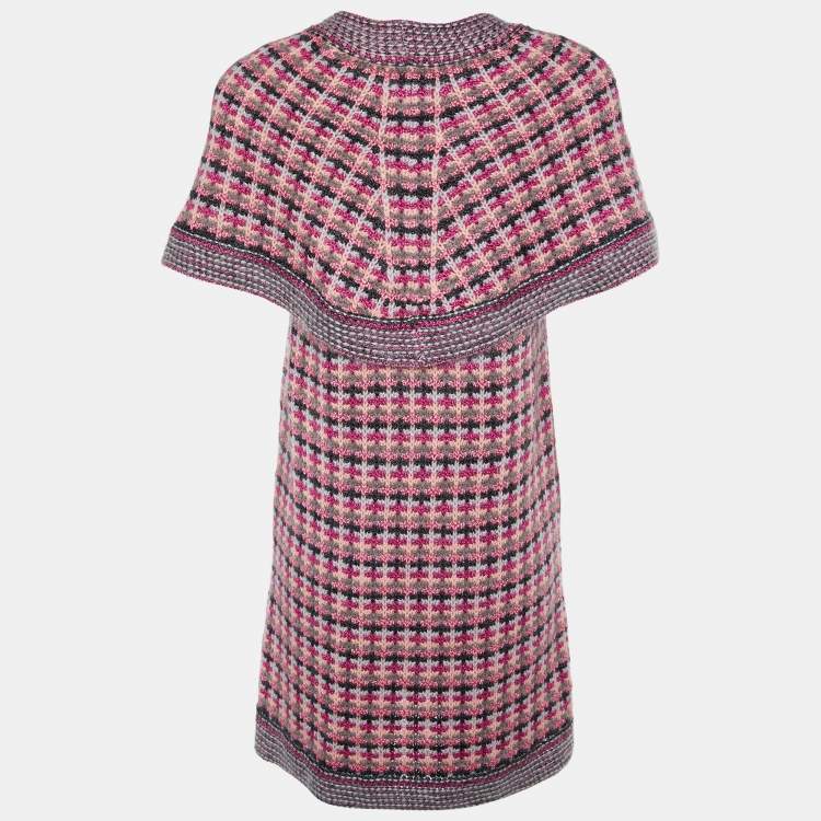 Pre Owned  Missoni Multicolor Wool & Mohair Knit Shift Dress M