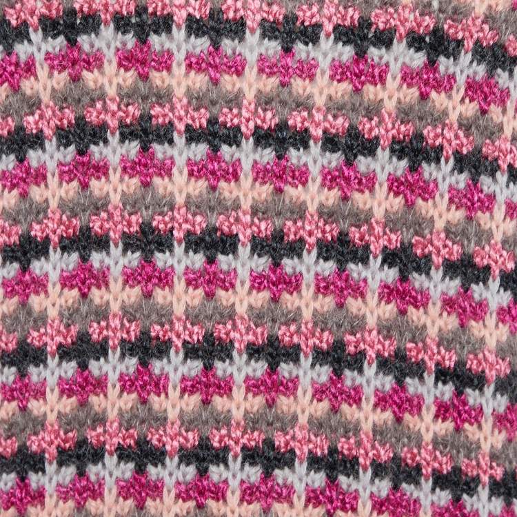 Pre Owned  Missoni Multicolor Wool & Mohair Knit Shift Dress M