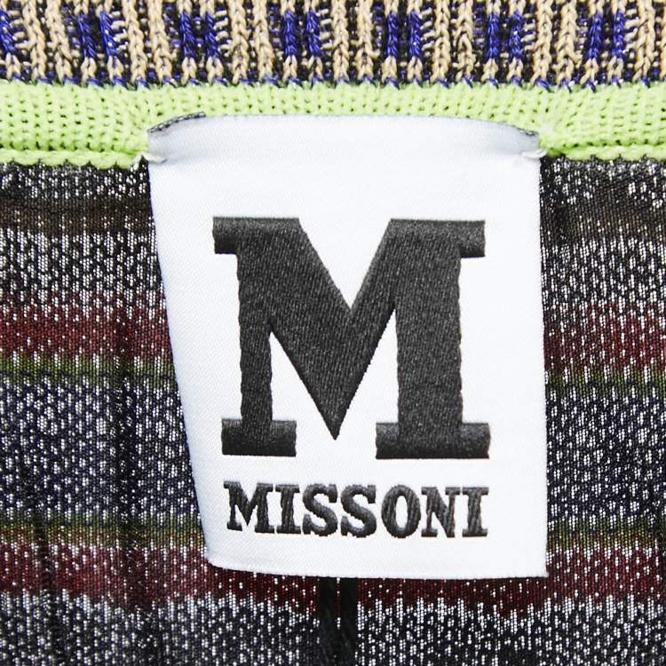 Pre Owned M Missoni Multicolor Knit Sleeveless Maxi Dress S