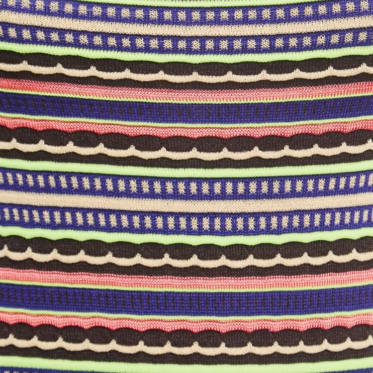 Pre Owned M Missoni Multicolor Knit Sleeveless Maxi Dress S